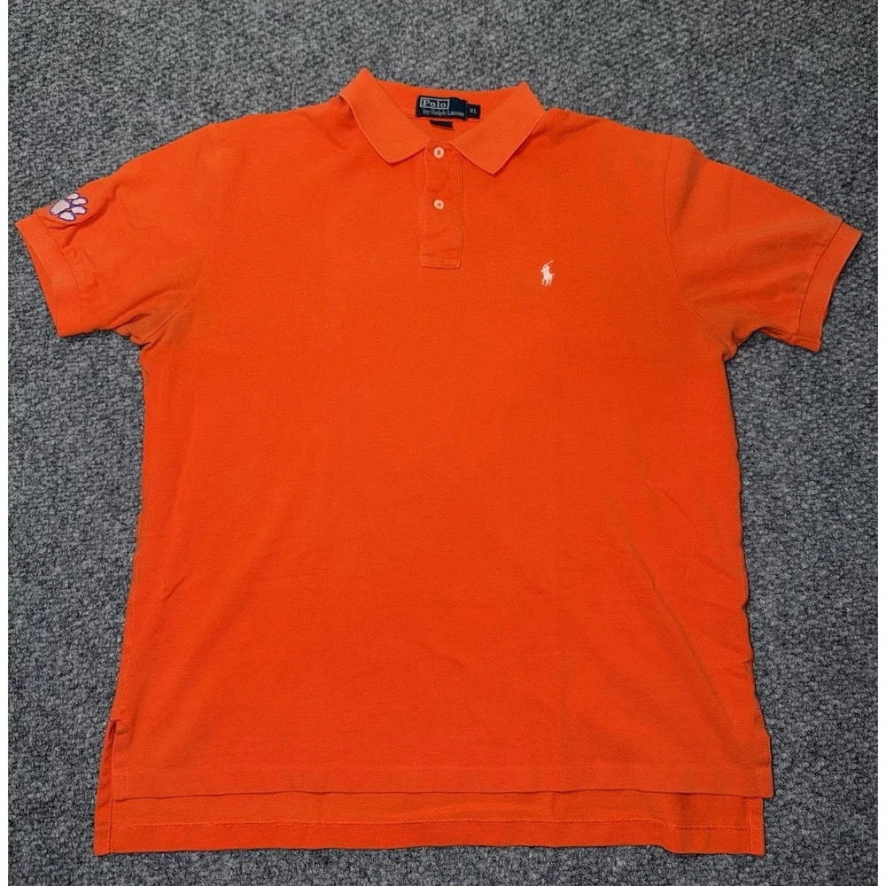 Polo Ralph Lauren NCAA‎ Clemson Tigers Orange Polo Shirt Size XL